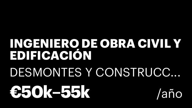 INGENIERO DE OBRA CIVIL Y EDIFICACIÓN