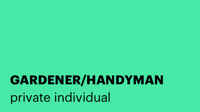 GARDENER/HANDYMAN