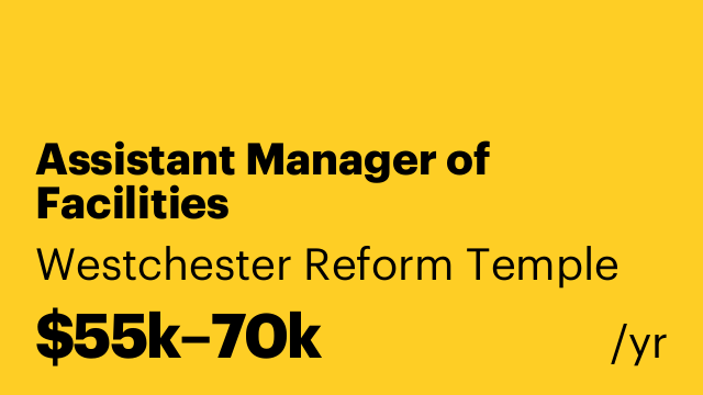 Assistant Manager of Facilities