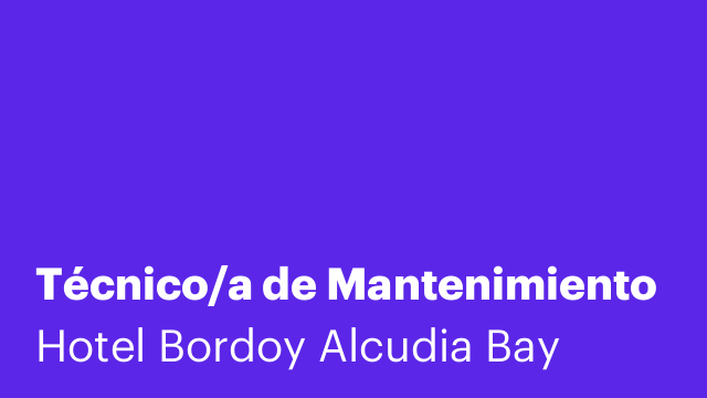 Técnico/a de Mantenimiento