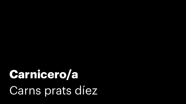 Carnicero/a