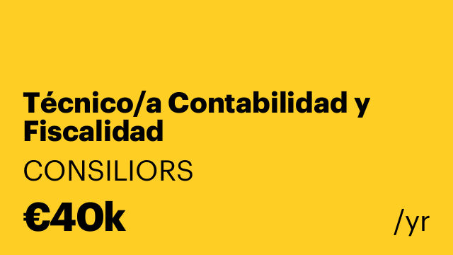 Técnico/a Contabilidad y Fiscalidad