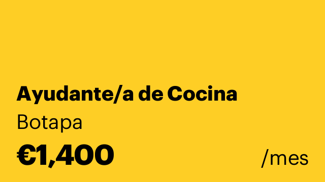 Ayudante/a de Cocina