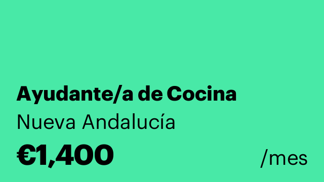 Ayudante/a de Cocina