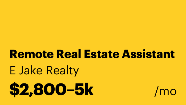 Remote Real Estate Assistant