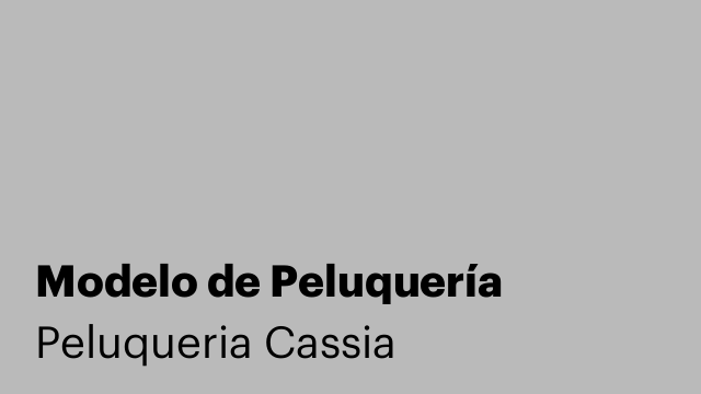 Modelo de Peluquería