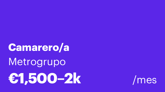 Camarero/a