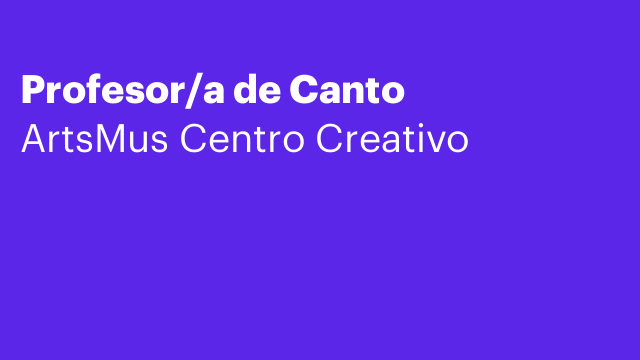Profesor/a de Canto