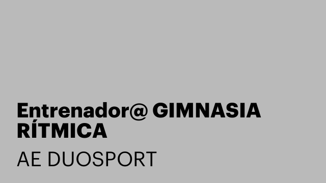 Entrenador@ GIMNASIA RÍTMICA