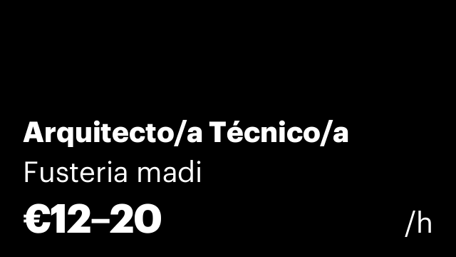 Arquitecto/a Técnico/a