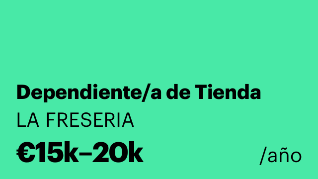 Dependiente/a de Tienda