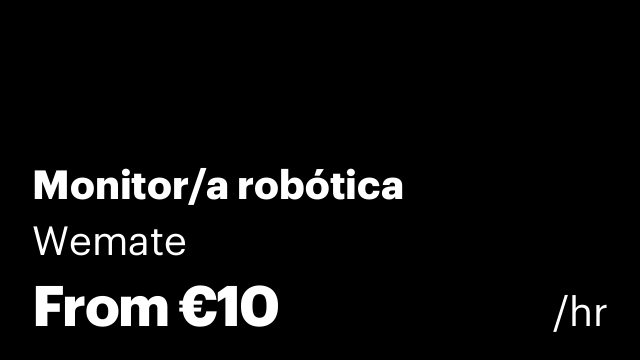 Monitor/a robótica