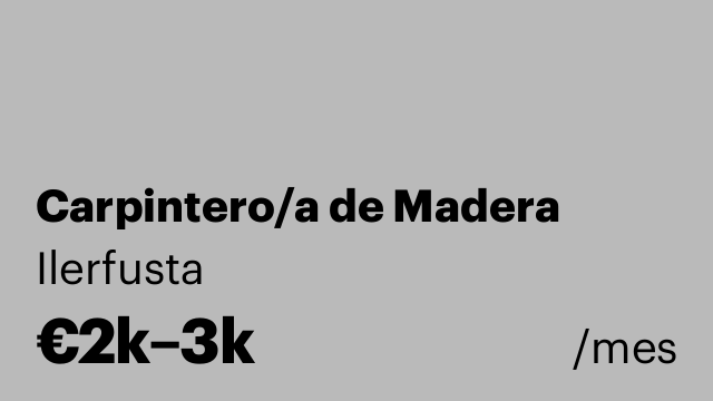 Carpintero/a de Madera