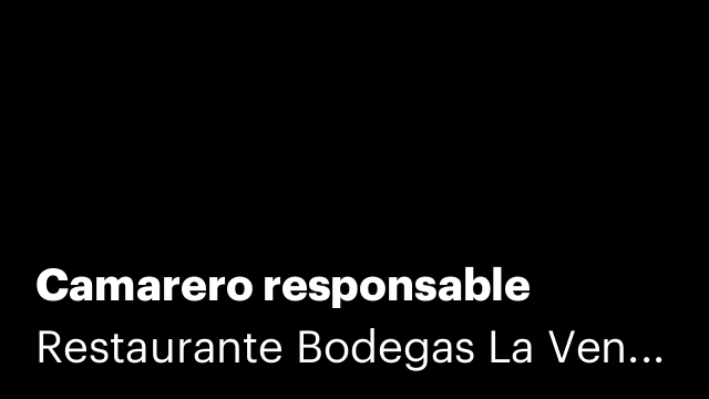 Camarero responsable