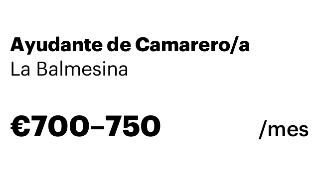 Ayudante de Camarero/a