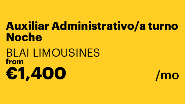 Auxiliar Administrativo/a turno Noche