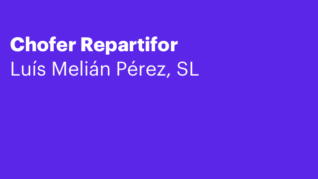 Chofer Repartifor