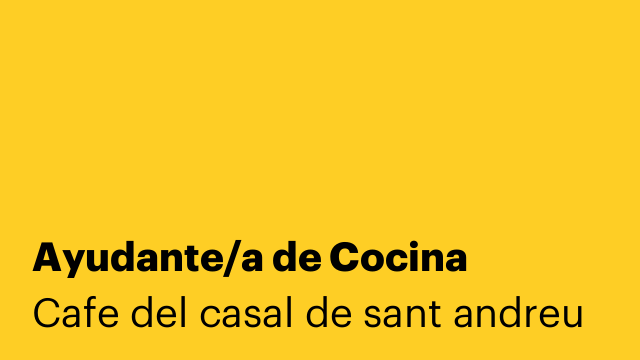 Ayudante/a de Cocina