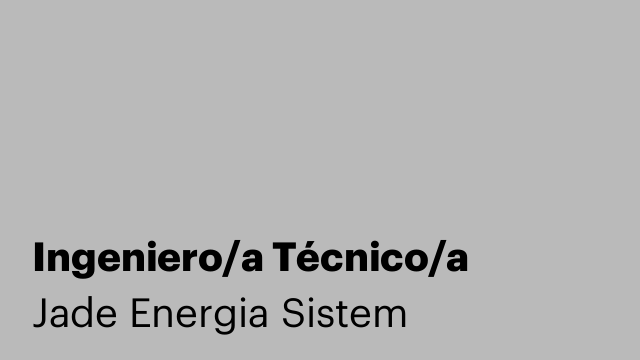 Ingeniero/a Técnico/a