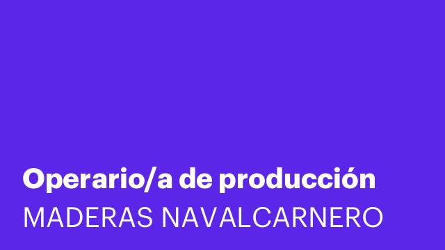 Operario/a de producción