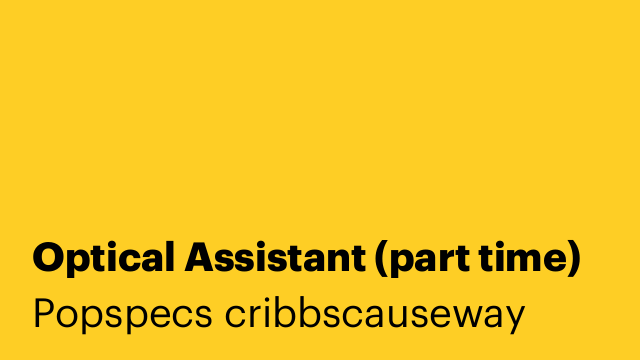 Optical Assistant (part time)