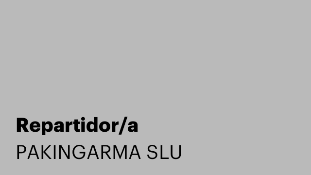 Repartidor/a