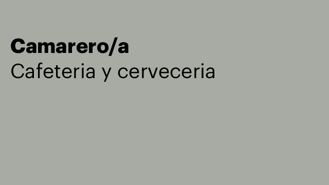 Camarero/a