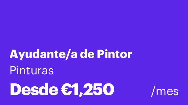 Ayudante/a de Pintor