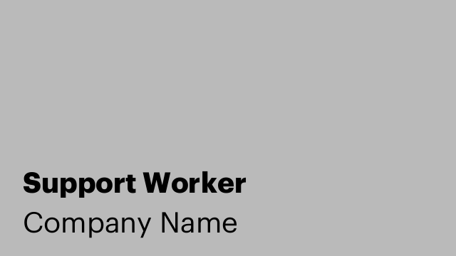 Support Worker