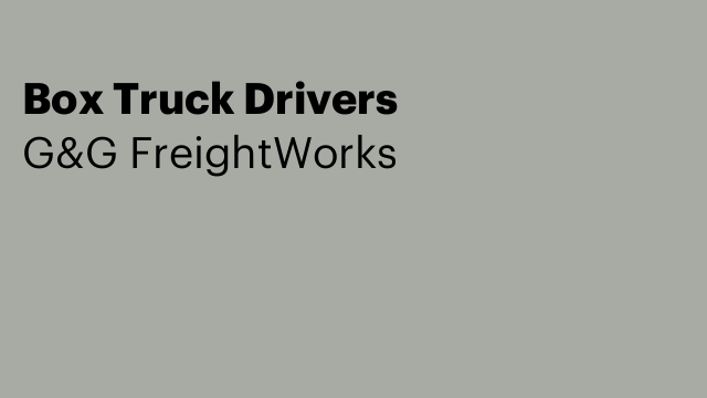 Box Truck Drivers