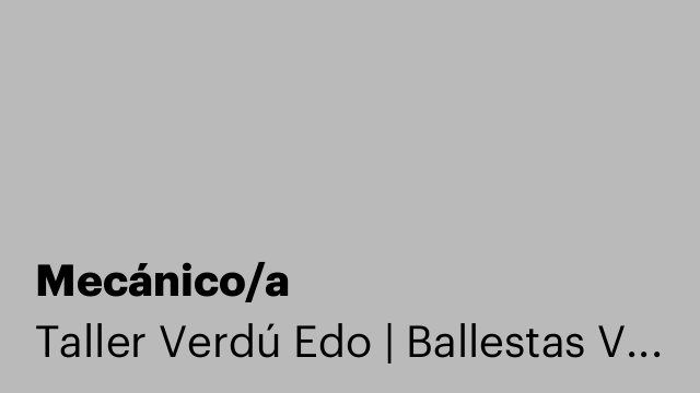 Mecánico/a