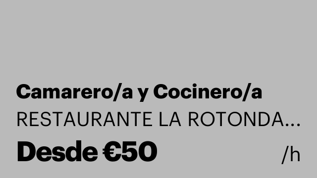 Camarero/a y Cocinero/a