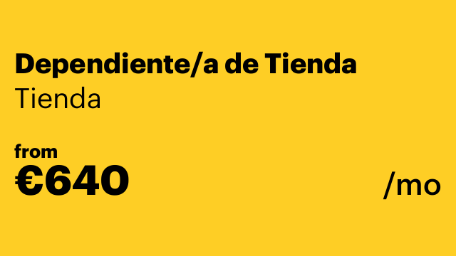 Dependiente/a de Tienda