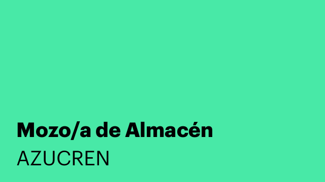 Mozo/a de Almacén