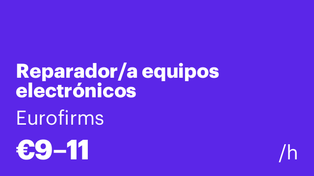 Reparador/a equipos electrónicos