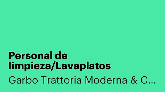 Personal de limpieza/Lavaplatos