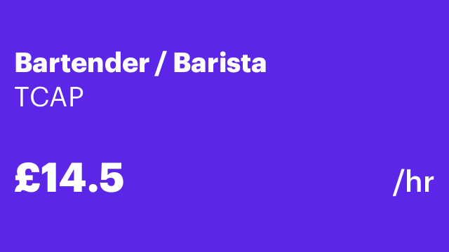 Bartender / Barista
