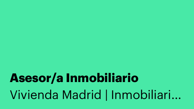 Asesor/a Inmobiliario