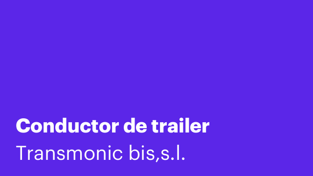 Conductor de trailer