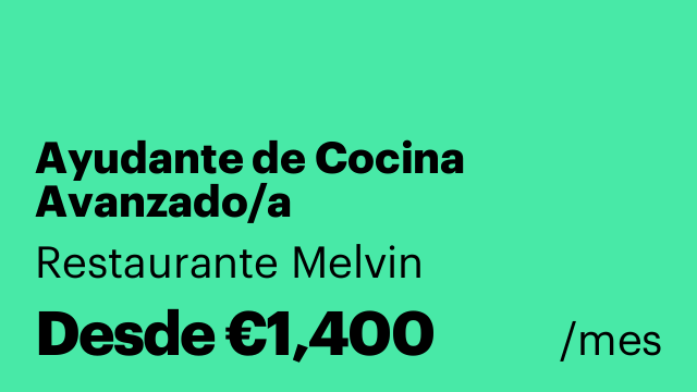 Ayudante de Cocina Avanzado/a