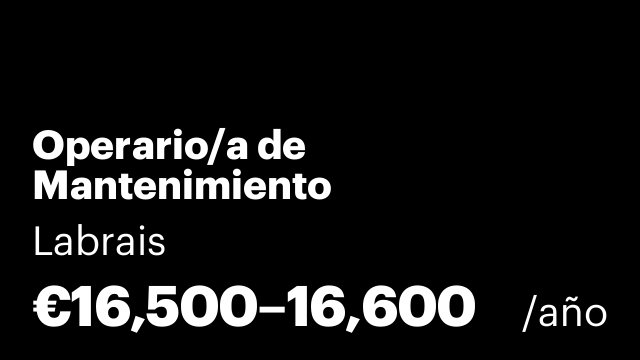 Operario/a de Mantenimiento