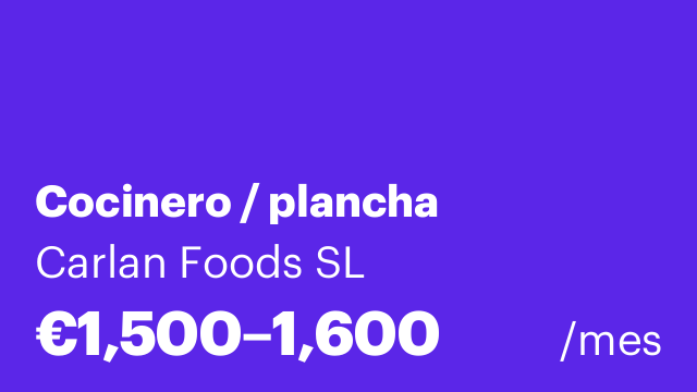 Cocinero / plancha