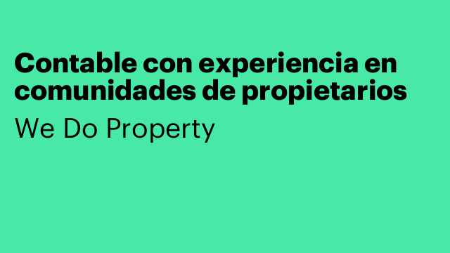 Contable con experiencia en comunidades de propietarios