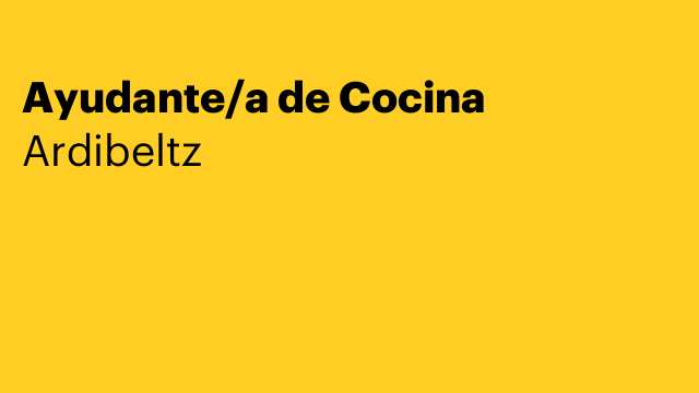 Ayudante/a de Cocina