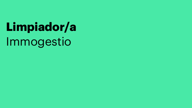 Limpiador/a