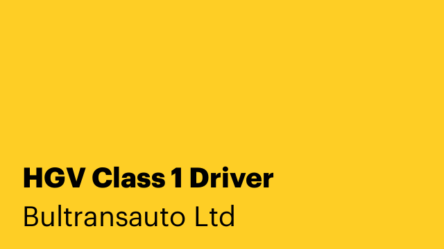 HGV Class 1 Driver