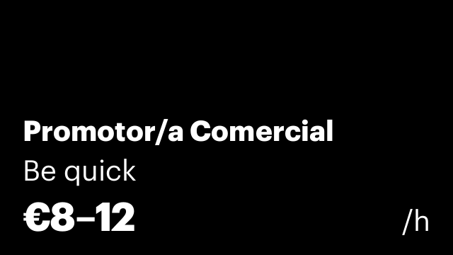 Promotor/a Comercial