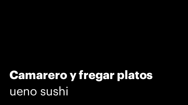 Camarero y fregar platos