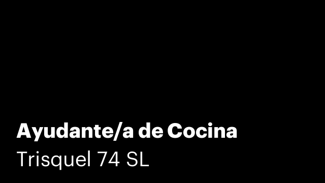 Ayudante/a de Cocina