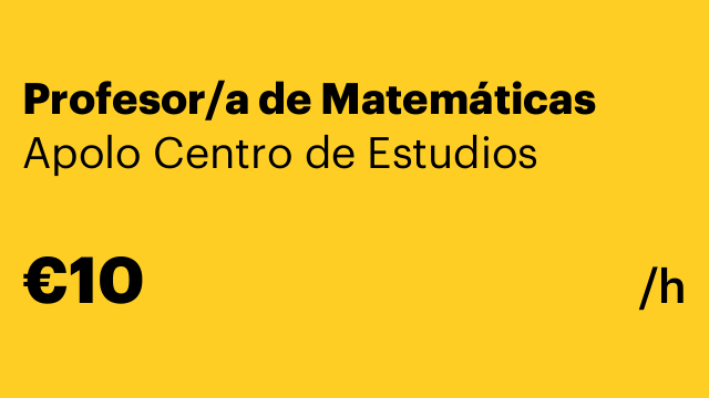 Profesor/a de Matemáticas